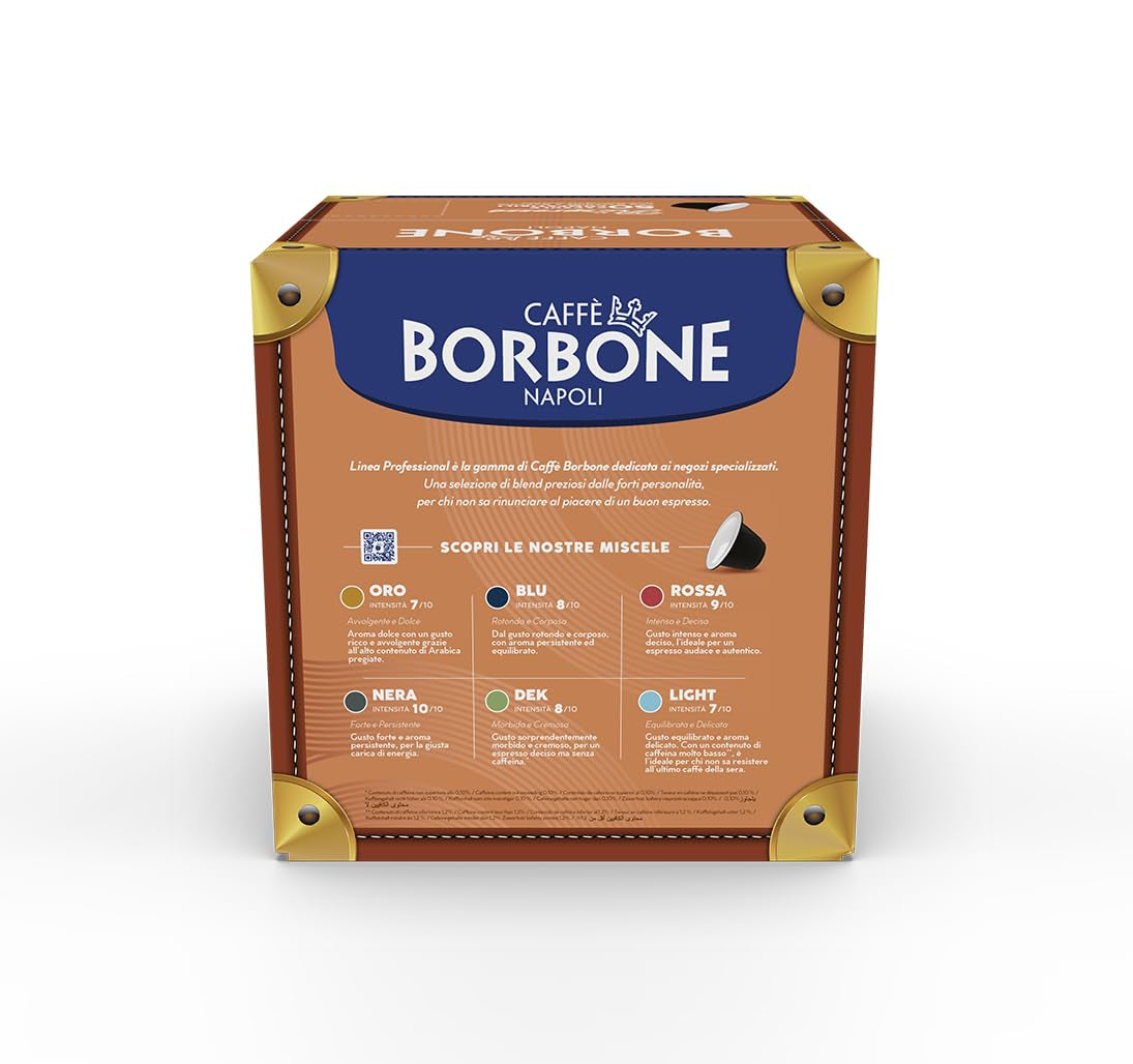 Caffè Borbone Respresso, Rote Kaffeemischung - 50 Kapseln - Compatibile con Nespresso®* Haushalts-Espressomaschinen
