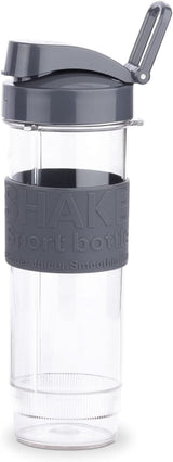 H.Koenig Smoothie Maker SMOO9 - Mini Robot da cucina - Mini Frullatore - 300 Watt - 570 Ml - Edelstahl - 2 Kunststoffflaschen - Bpa-Frei, Grau Kitchen Naty Shop
