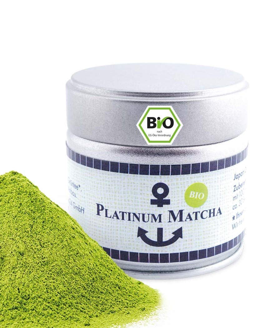 Matcha biologico premium dal Giappone, grado cerimoniale, senza pesticidi, polvere extra fine in scatola da 30 g, sapore di tè verde intenso e delicato, adatto per latte macchiato, frullati, grado cerimoniale