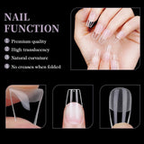 Unghie finte corte Ballerina 120 pezzi Colla su 12 misure Unghie artificiali corte Gel morbido Copertura completa Punte per unghie per unghie corte in gel S