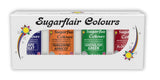 Sugarflair Pasta Food Coloring Set/4 Coloranti alimentari per pasta, fondente, marzapane, pasta di zucchero, crema al burro e altro ancora: verde macabro, viola uva, rosso sangue