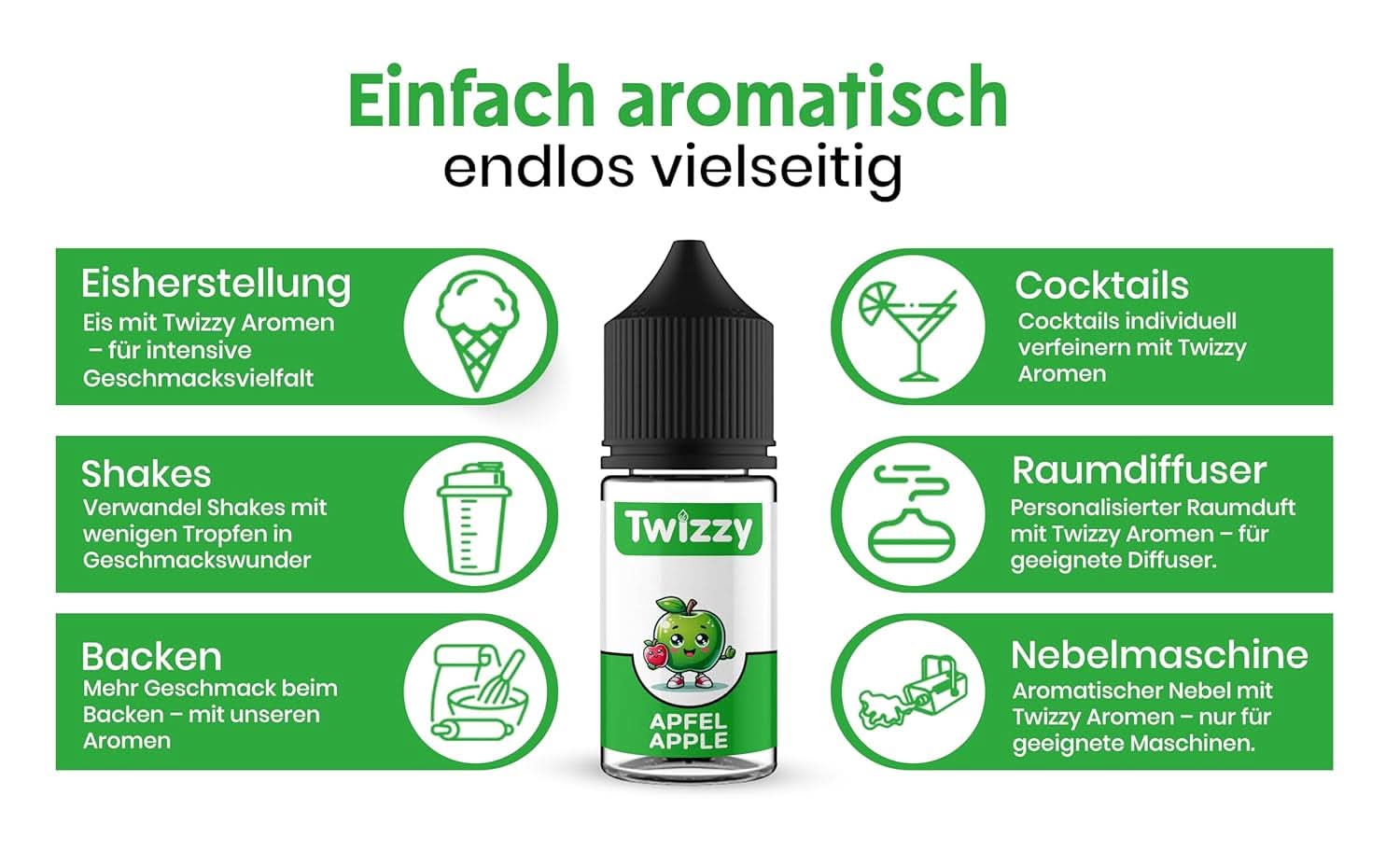 Twizzy, Aroma Concentrato alla Mela, 30 ml Aromi Naty Shop