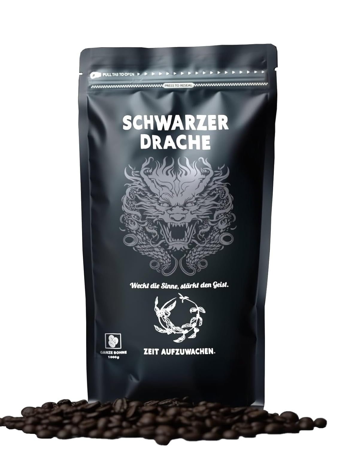 Black Dragon Espresso 100% Robusta - Caffè in grani tostati extra forti - Caffè molto forte e corposo con alto contenuto di caffeina - Espresso molto forte