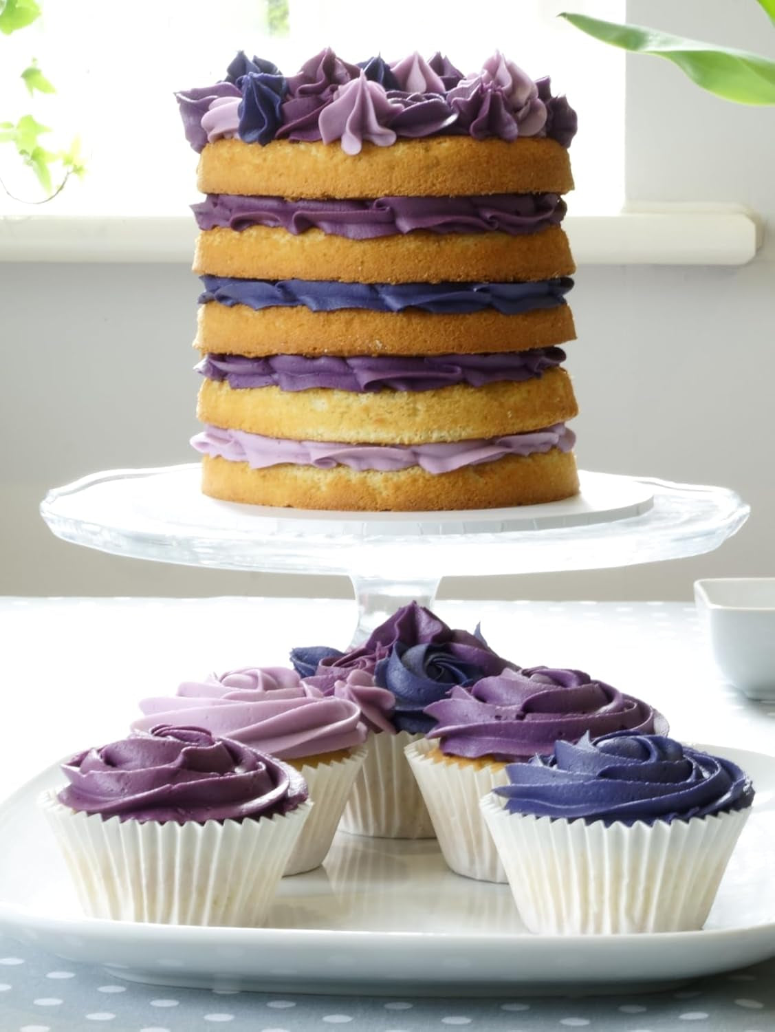 Sugarflair Pasta Coloranti Alimentari Viola Set di 4 Coloranti Alimentari per Pasta Fondente Marzapane Pasta di Zucchero Crema di Burro e Altro: Viola, Lavanda, Viola Uva, Viola Scuro - Set di 4