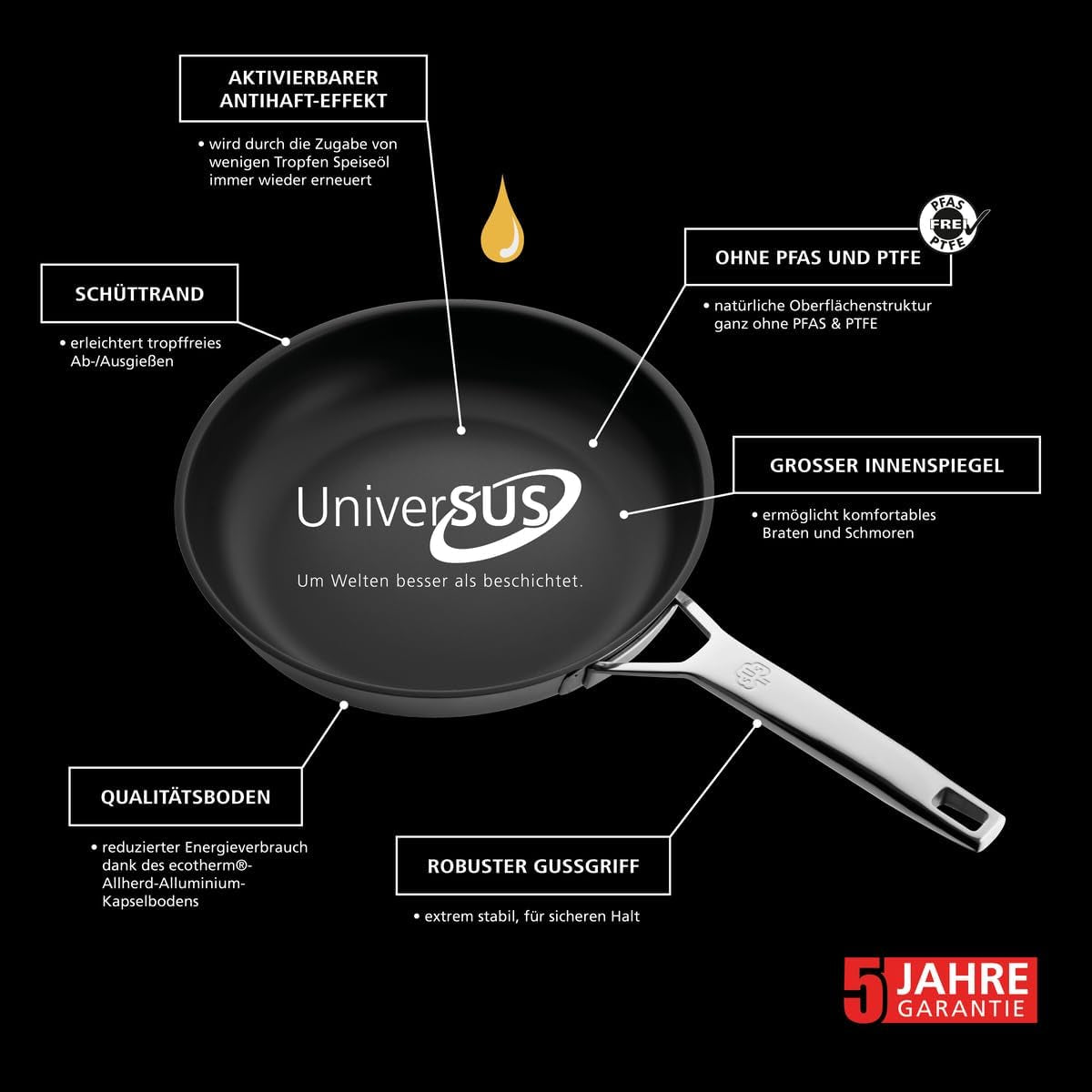 Padella Schulte-Ufer ASTRAL acciaio inox Pentole e Padelle Naty Shop