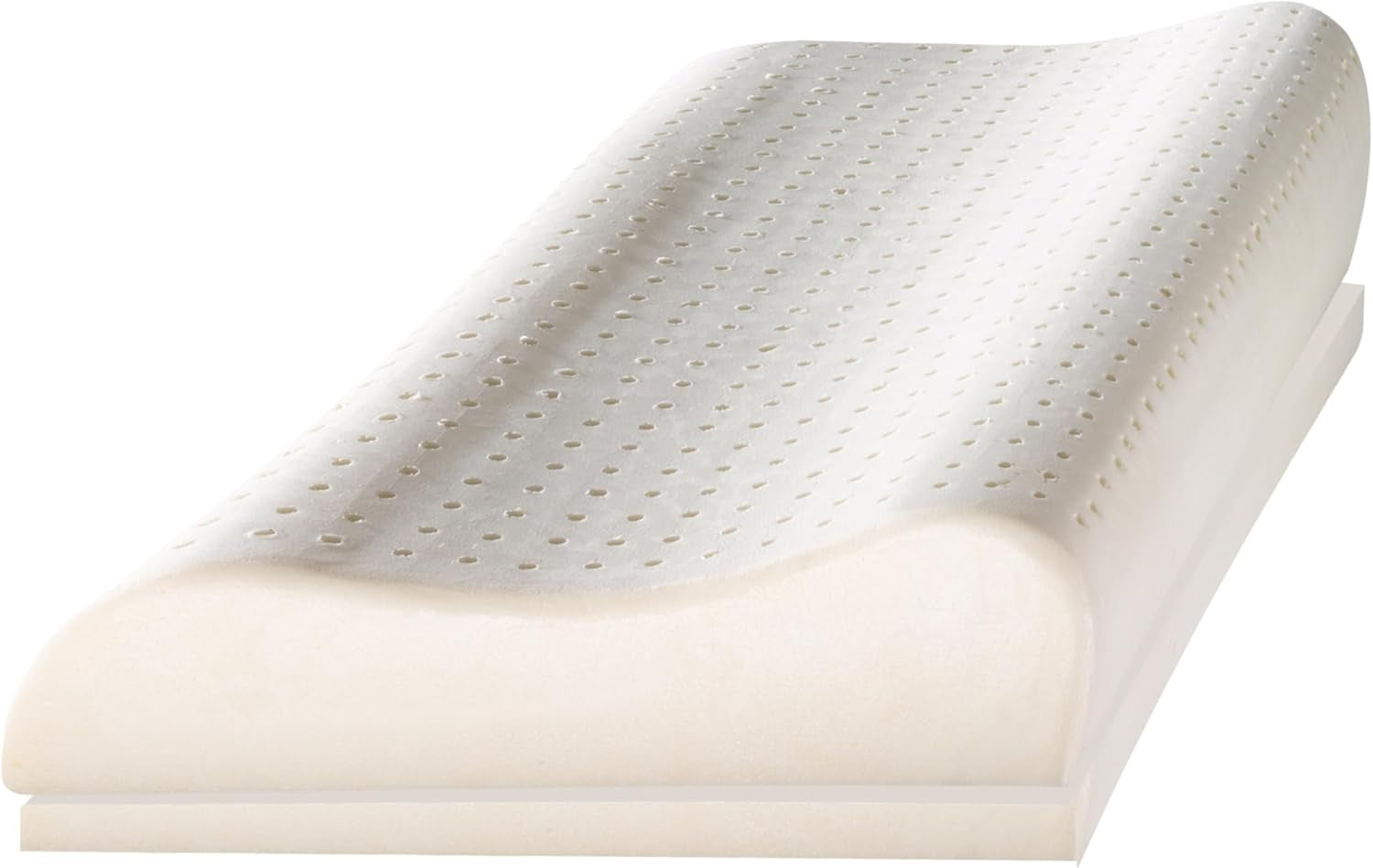 Billerbeck Pillow S20 Latex - Cuscino per il collo in 40 X 80 cm - Cuscino di supporto per il collo con morbido nucleo in lattice, cuscini standard bianchi Naty Shop