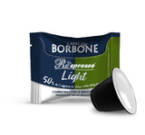 Caffè Borbone Respresso, Miscela di caffè leggera, 50% Weniger Kaffein als die Blue Mischung - 50 Kapseln - Compatibile con Nespresso®* Haushalts-Espressomaschinen