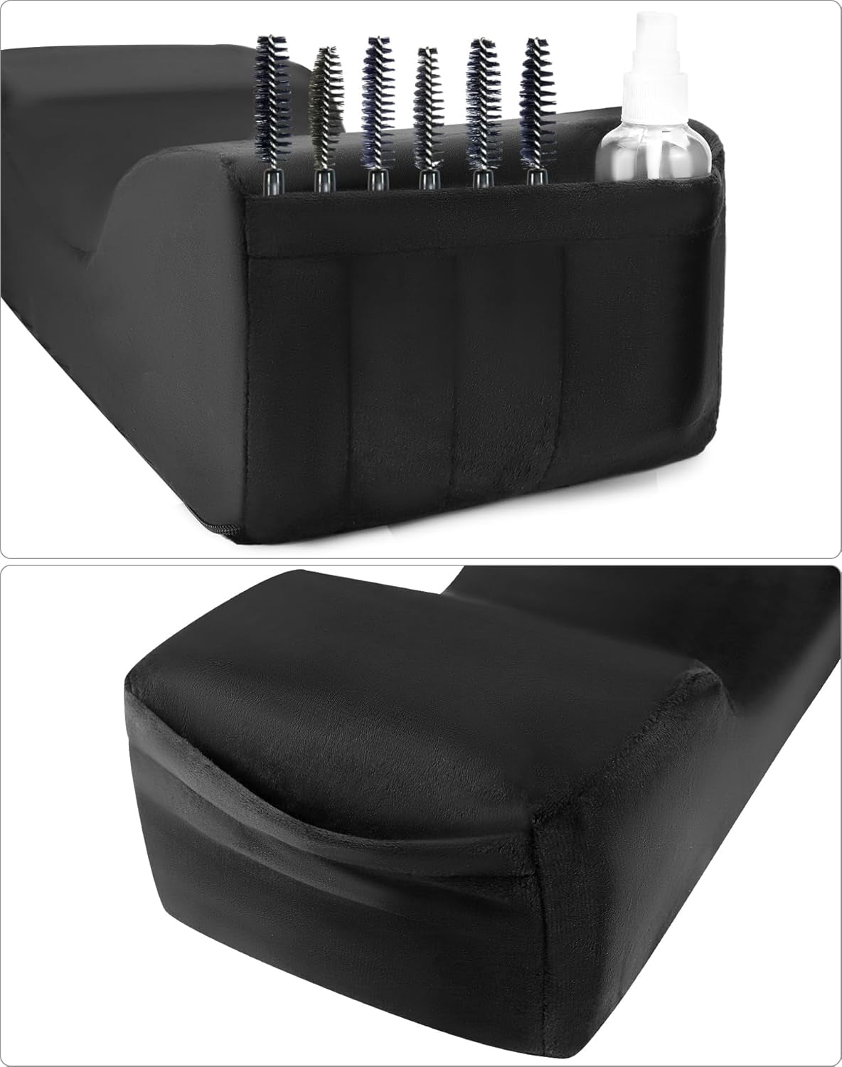 QWORK® Wimpernkissen, U-Förmiges Beauty Makeup Kissen, Ergonomisches Wimpernkissen Für Verlängerungen, Memory Foam Wimpernkissen Für Den Heimgebrauch Im Schönheitssalon (Schwarz) Cuscini ortopedici cervicali Naty Shop