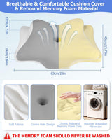 Cuscino ortopedico, Cuscino di supporto laterale, Cuscino di supporto per il collo, Cuscino per il dolore al collo, Cuscino in memory foam, Cuscino ergonomico, Per il supporto laterale della schiena e della pancia - Cuscini ortopedici cervicali a forma di farfalla Naty Shop