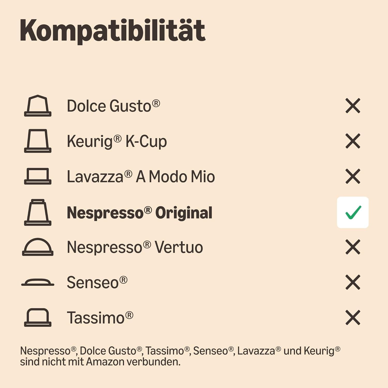 di Amazon Lungo Kaffee-Kunststoffkapseln, compatibile con Nespresso, 20 pezzi, confezione con 1 – Rainforest Alliance-zertifiziert