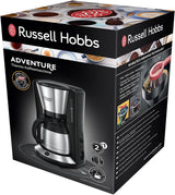 Macchina per caffè Russell Hobbs [soffione doccia per estrazione e aroma ottimali] Adventure (da 1 a 8 tazze, caraffa termica da 1,0 litri, spegnimento automatico, sistema antigoccia, 1100 W) Macchina per caffè con filtro 24020-56