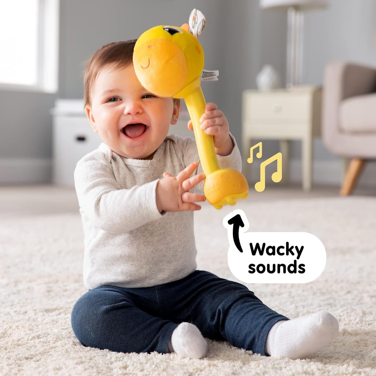 Lamaze L27471 Giraffa Pazza, Giocattolo per Neonato, Giocattolo sensoriale colorato per Bambini, Regalo per i Nuovi Genitori, Giocattolo per lo sviluppo per Ragazzi e Ragazze a partire da 12 Mesi Baby Toys Naty Shop