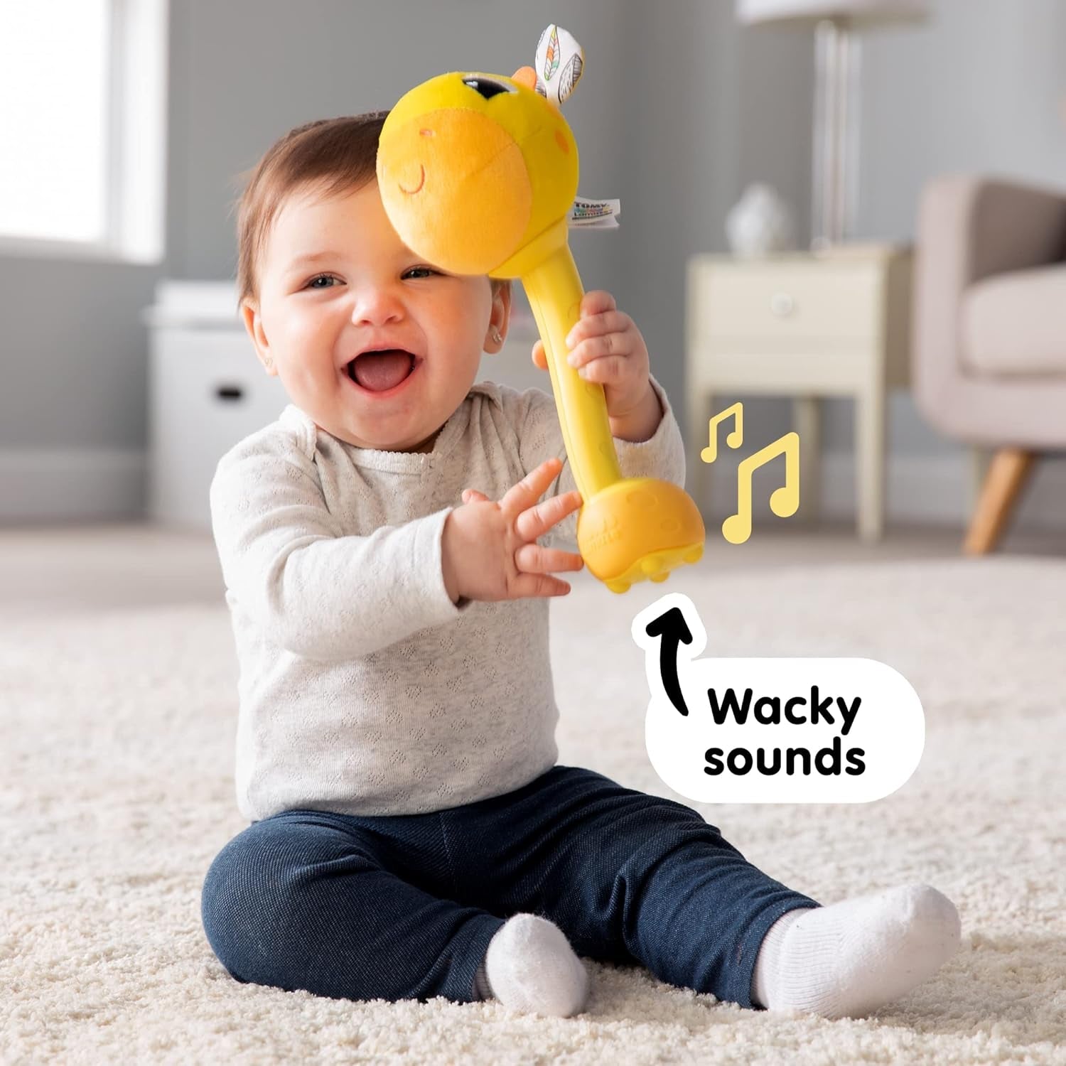 Lamaze L27471 Giraffa Pazza, Giocattolo per Neonato, Giocattolo sensoriale colorato per Bambini, Regalo per i Nuovi Genitori, Giocattolo per lo sviluppo per Ragazzi e Ragazze a partire da 12 Mesi Baby Toys Naty Shop