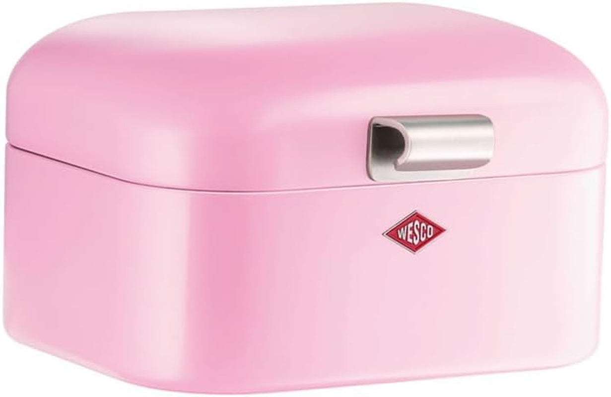 Wesco Mini Grandy Portapane in Rosa, Lamiera di Acciaio Verniciata a Polvere, Fori di Ventilazione e Maniglia Robusta Scatole per Conservazione degli Alimenti Naty Shop Rosa