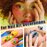 1000 Stk Nagel Obst Scheiben, Nagelkunst Fruchtscheiben Charms Cute Obst-Blumen Charms Set misto Mini 3D Obstscheibe Nail Art Zum Nagelkunst Handy Deko DIY Schleimbasteln Ornament Scrapbooking