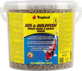 Germe di grano e bastoncini d'aglio KOI&Goldfish 5L / 430g - Mangime per pesci da laghetto per l'alimentazione quotidiana dei pesci koi in un ampio intervallo di temperature da 8 a 30°C