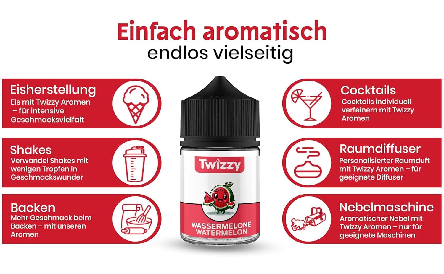 Twizzy Anguria, Aroma Alimentare - 60 ml - Aroma intenso Arome Naty Shop