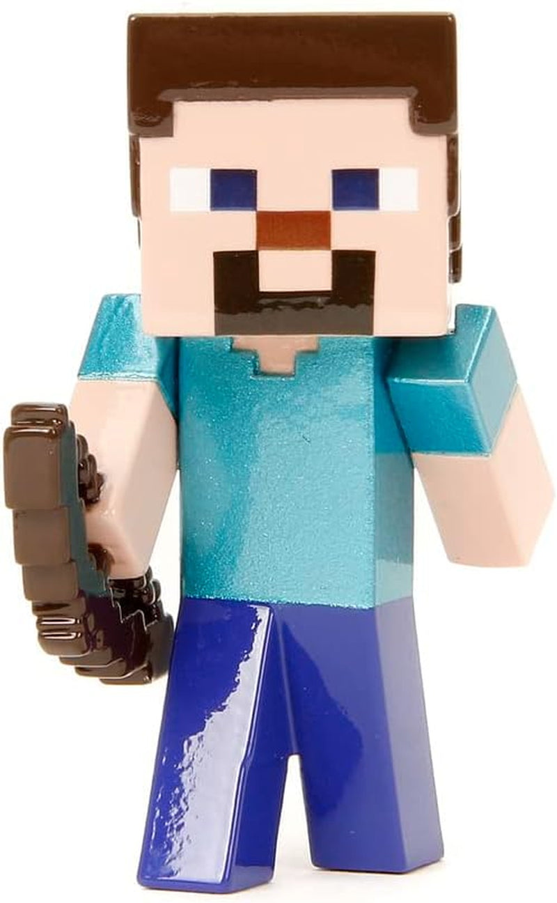 Jada Toys Set di personaggi Minecraft (4 pezzi) in metallo - Personaggi da collezione Minecraft Caves & Cliffs (Steve, Alex, Creeper e Warden) per giocatori e collezionisti 8+ 6 cm ciascuno Action Figure Naty Shop