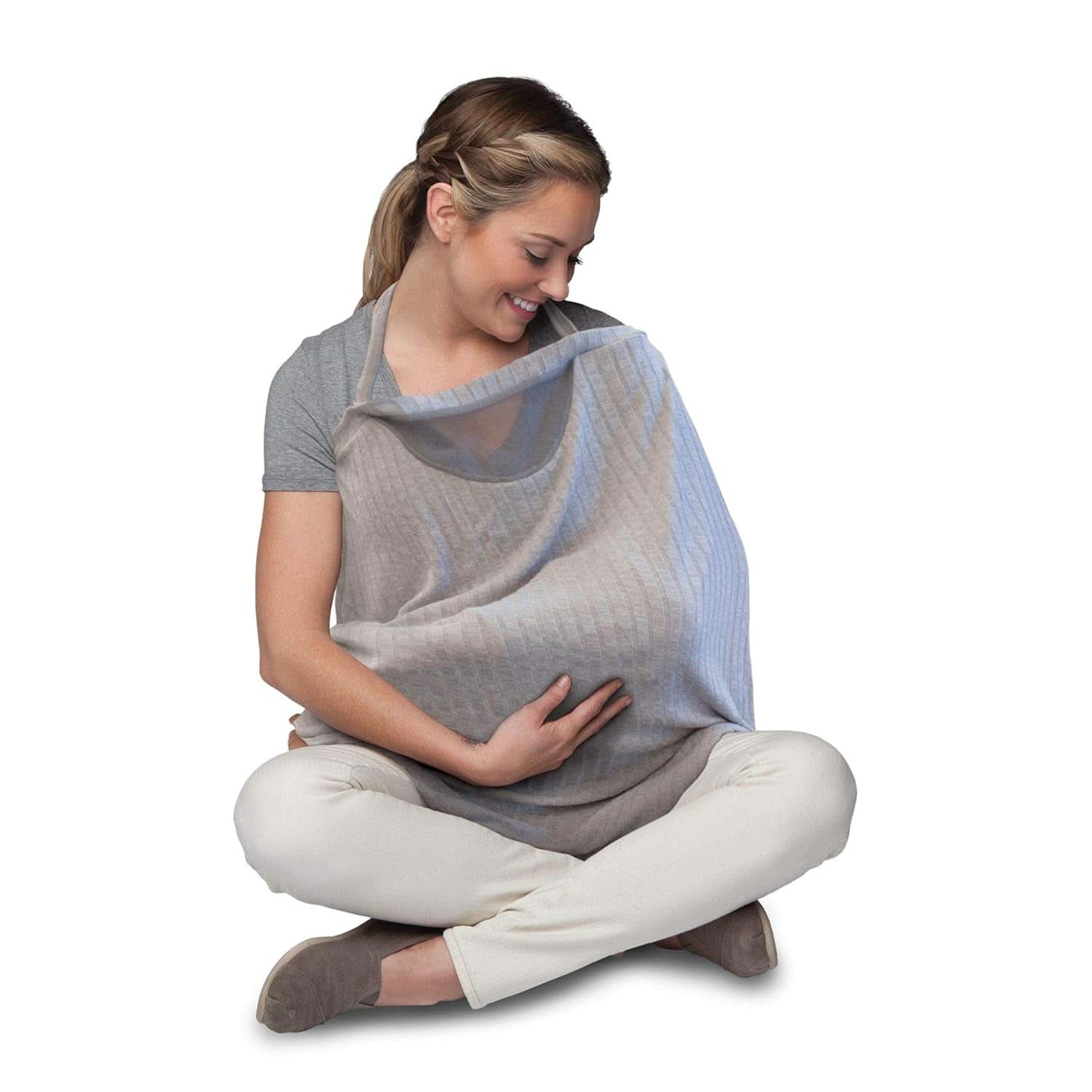 Chicco - Sciarpa da allattamento Boppy Infinity 17 Cm grigia Accessori Alimentazione e Allattamento Bebe Naty Shop