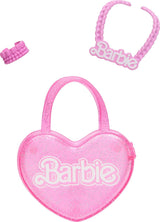 Bambola Barbie alla moda da 71 cm bionda con vestiti staccabili top rosa gonna di jeans stivali da cowboy collana e borsa HYT84