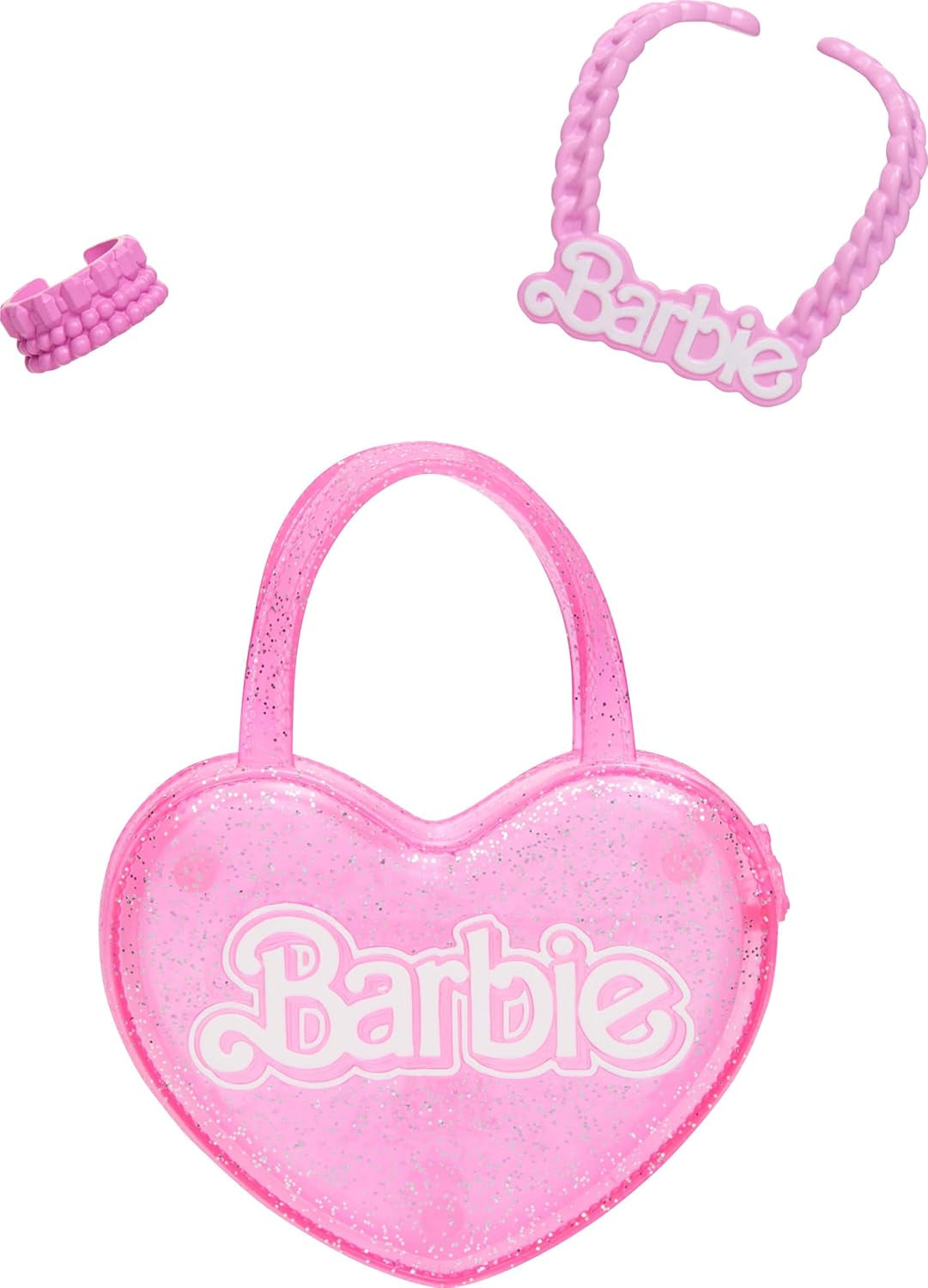 Bambola Barbie alla moda da 71 cm bionda con vestiti staccabili top rosa gonna di jeans stivali da cowboy collana e borsa HYT84
