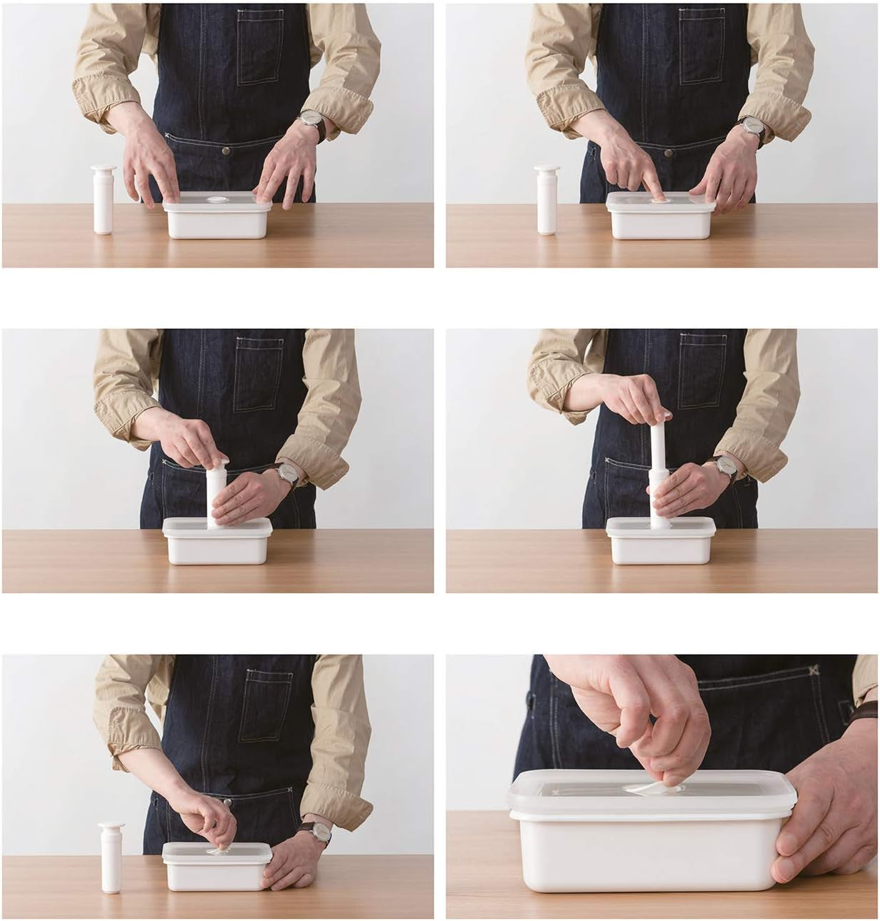 Latta smaltata per la conservazione degli alimenti sottovuoto | XL| 1,85 l | 23,5 x 17,5 x 7 cm | mantiene il cibo fresco più a lungo | protegge il cibo da batteri e infestazioni fungine | senza pompa a vuoto Contenitori per alimenti Naty Shop