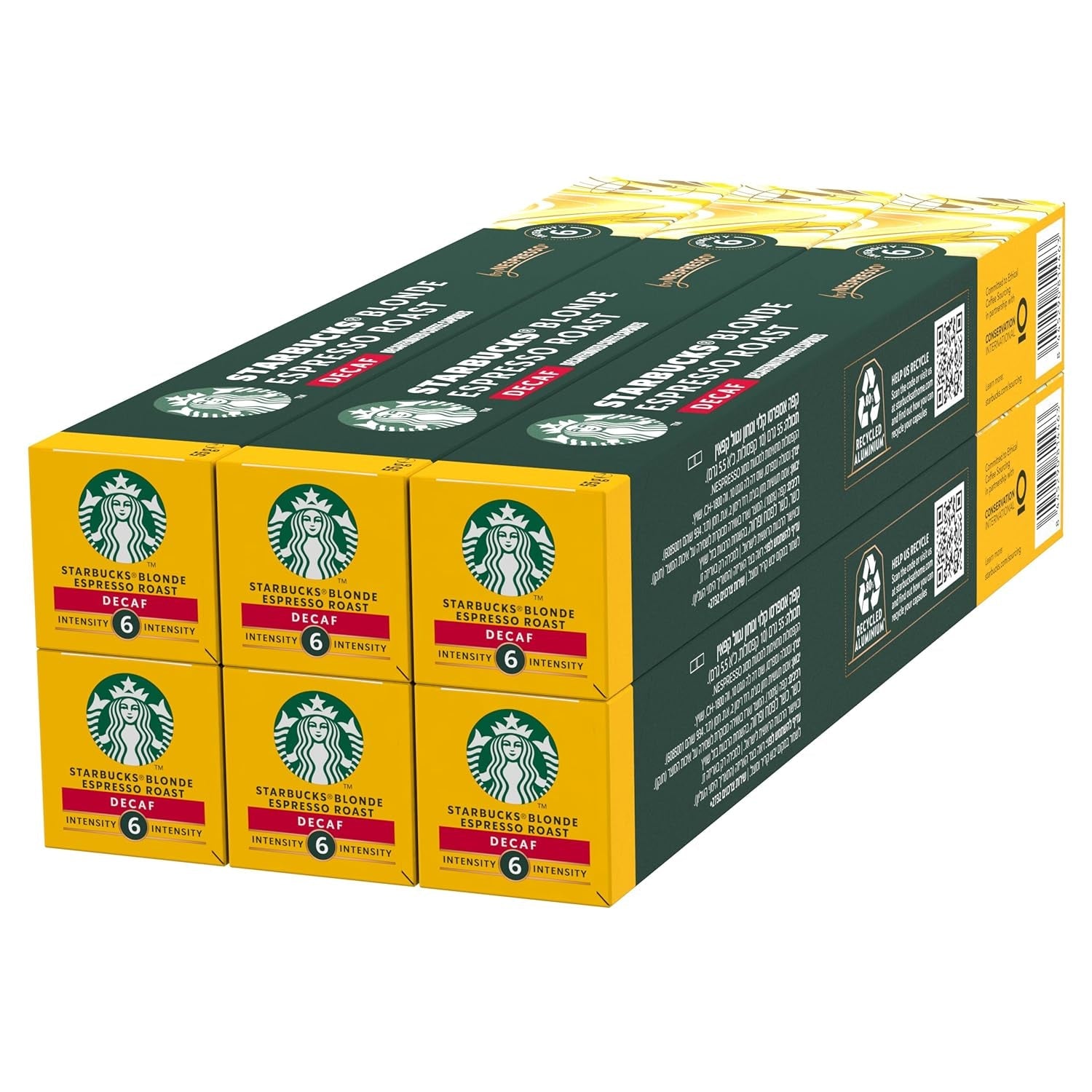 STARBUCKS Blonde Espresso Roast Entkoffeiniert di Nespresso, Helle Röstung, Kaffeekapseln 6 x 10 (60 Kapseln)