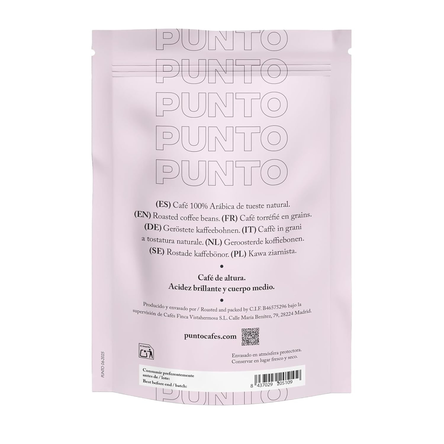 – Caffè etiope macinato – 250 g – Caffè speciale – Tostatura media – 100% Arabica – Note di miele, cannella e cioccolato – Acidità intensa – Corpo medio