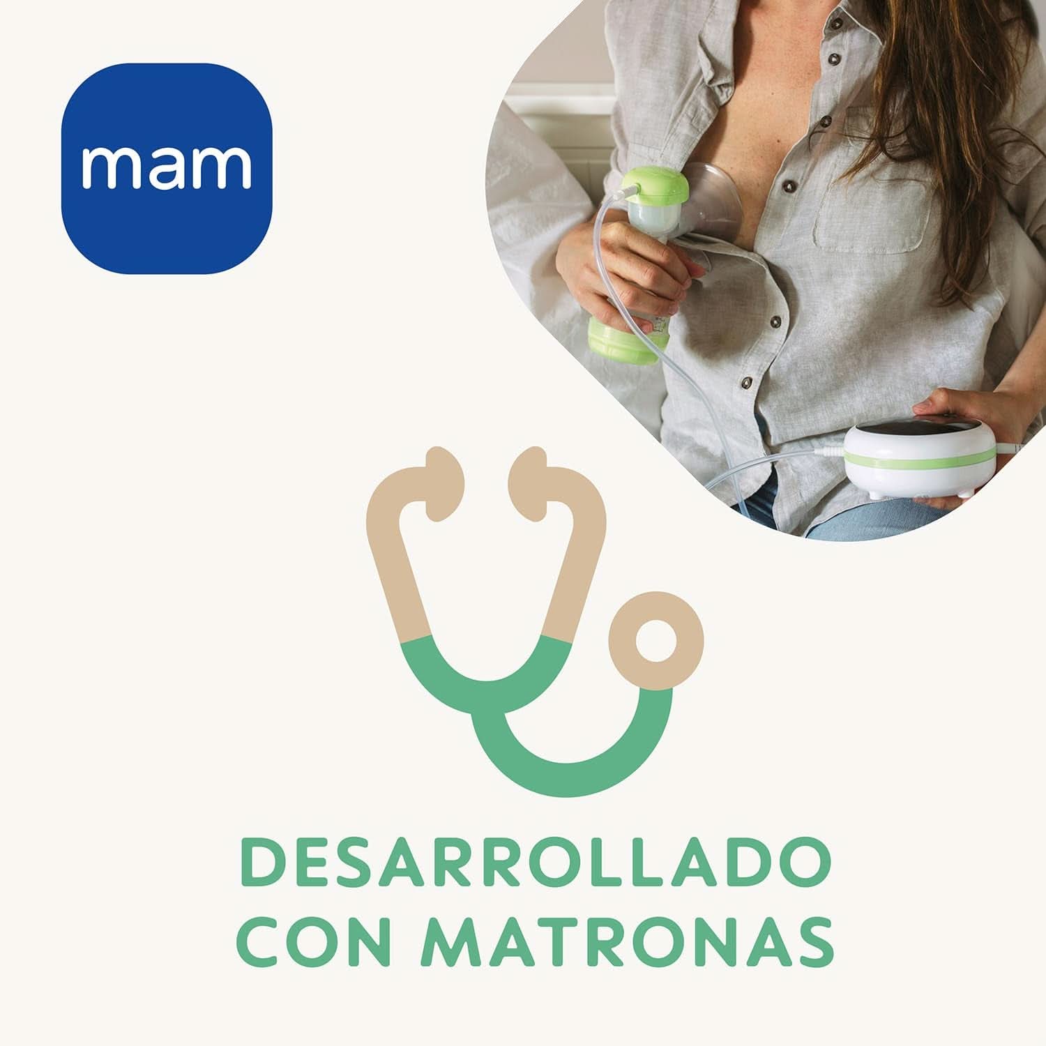 Tiralatte elettrico e manuale MAM 2 in 1, estrazione diretta dal biberon o contenitore di conservazione, stimolazione ed estrazione, display digitale Accessori Alimentazione e Allattamento Bebe Naty Shop