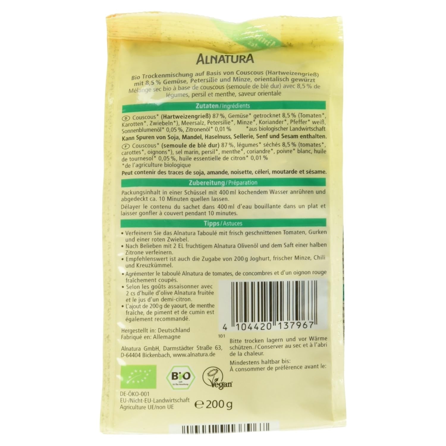 Insalata Taboule-Couscous Bio, 200 g