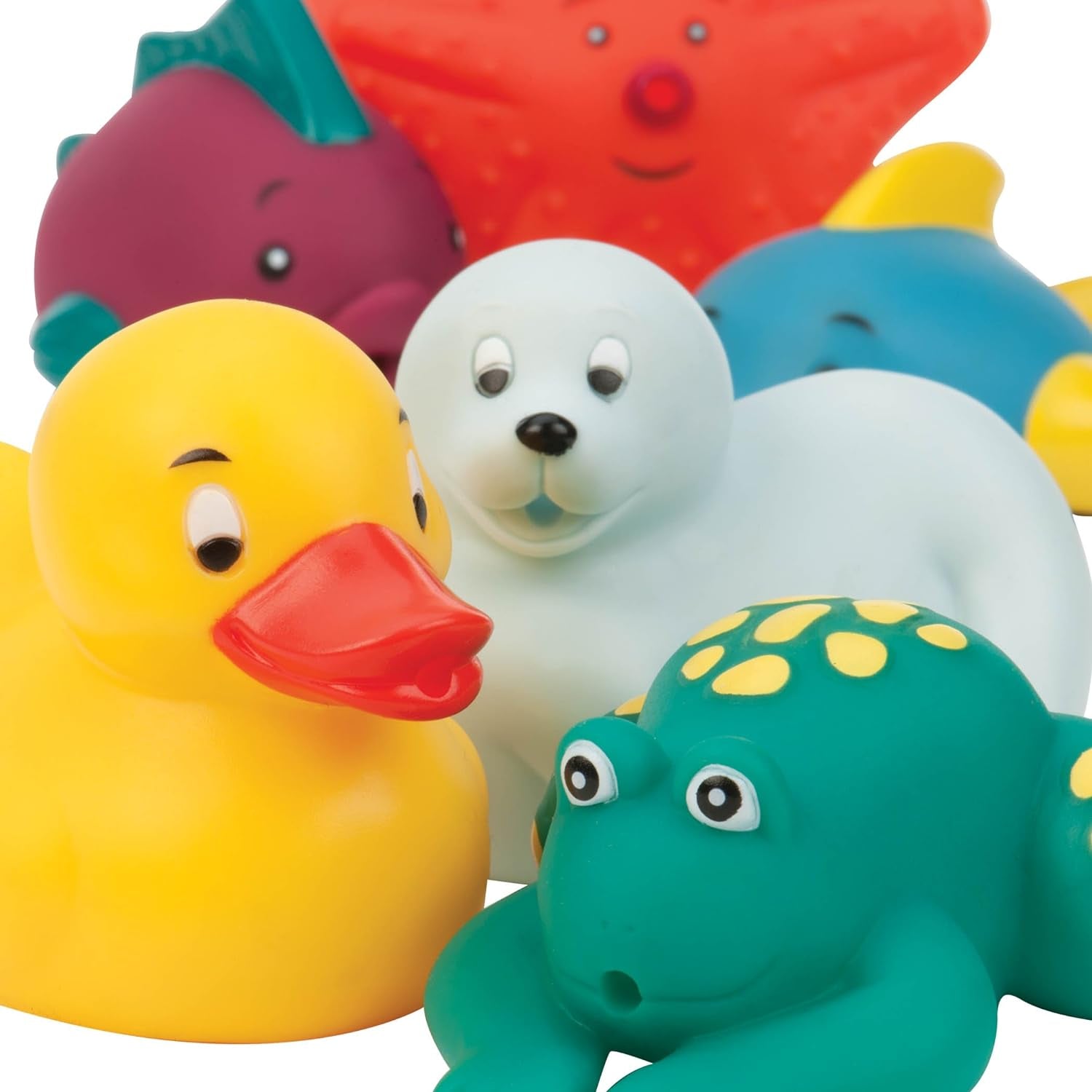 Battat 12 Pezzi Giocattolo da Bagnetto Giocattolo da Bagnetto Animali Acquatici - Compagni di Bagnetto per Bambini 10 Mesi - Giocattolo da Bagnetto Anatra e Altro Bebe Toys Naty Shop