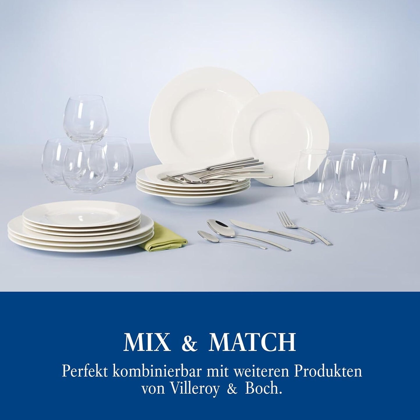 Villeroy & Boch Wonderful World Servizio Piatti 12 Pezzi, Lavabile in Lavastoviglie e Utilizzabile nel Microonde, Bianco, Piatti, Stoviglie, Porcellana, Piatti Piani, Set, Servizio Piatti Moderno, Porcellana Premium