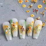 Set di 3 adesivi per unghie: fogli adesivi personalizzati con fiori e decorazioni per unghie, adesivi per unghie artistiche per tatuaggi creativi e decorazioni per unghie