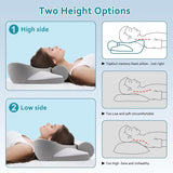 TopEsct Cuscino in Memory Foam, Cuscino per chi dorme sul fianco, Cuscino per il collo, Cuscino per la testa per chi dorme sul fianco e sulla schiena (Grigio)