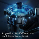 Macchina per caffè espresso automatica Siemens EQ700 classic TP715D01, controllo tramite app, cold brew, display touch intuitivo, fino a 10 creazioni di caffè individuali come preferite, pulizia automatica a vapore, 1500 W, grigio argento