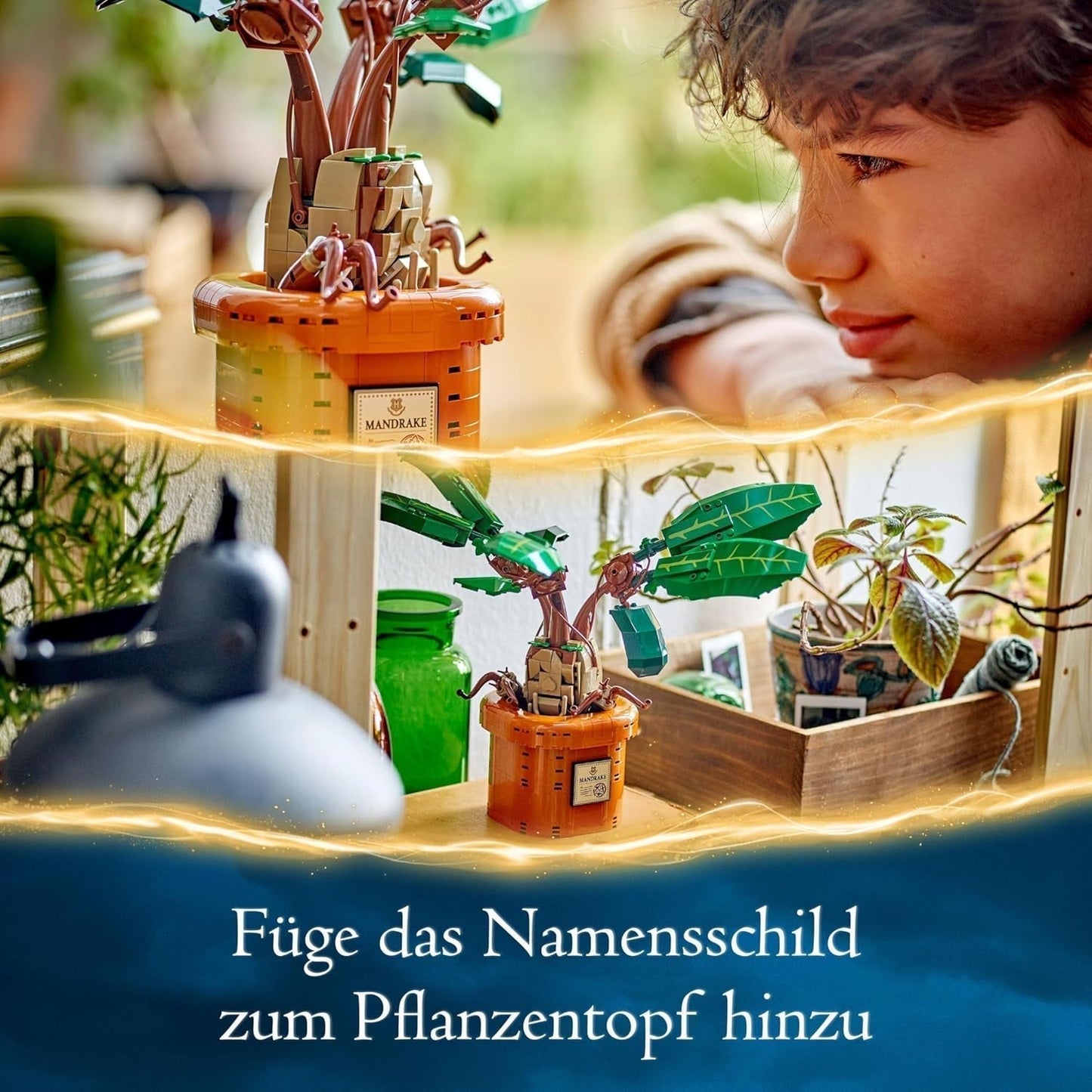 LEGO Harry Potter Pianta da pozione magica: Mandragora, giocattolo con pianta in vaso, regalo magico per ragazze, ragazzi e tutti i fan, fantasioso set da gioco per bambini, decorazione per la casa 76433 Set da costruzione Besuche den LEGO-Store