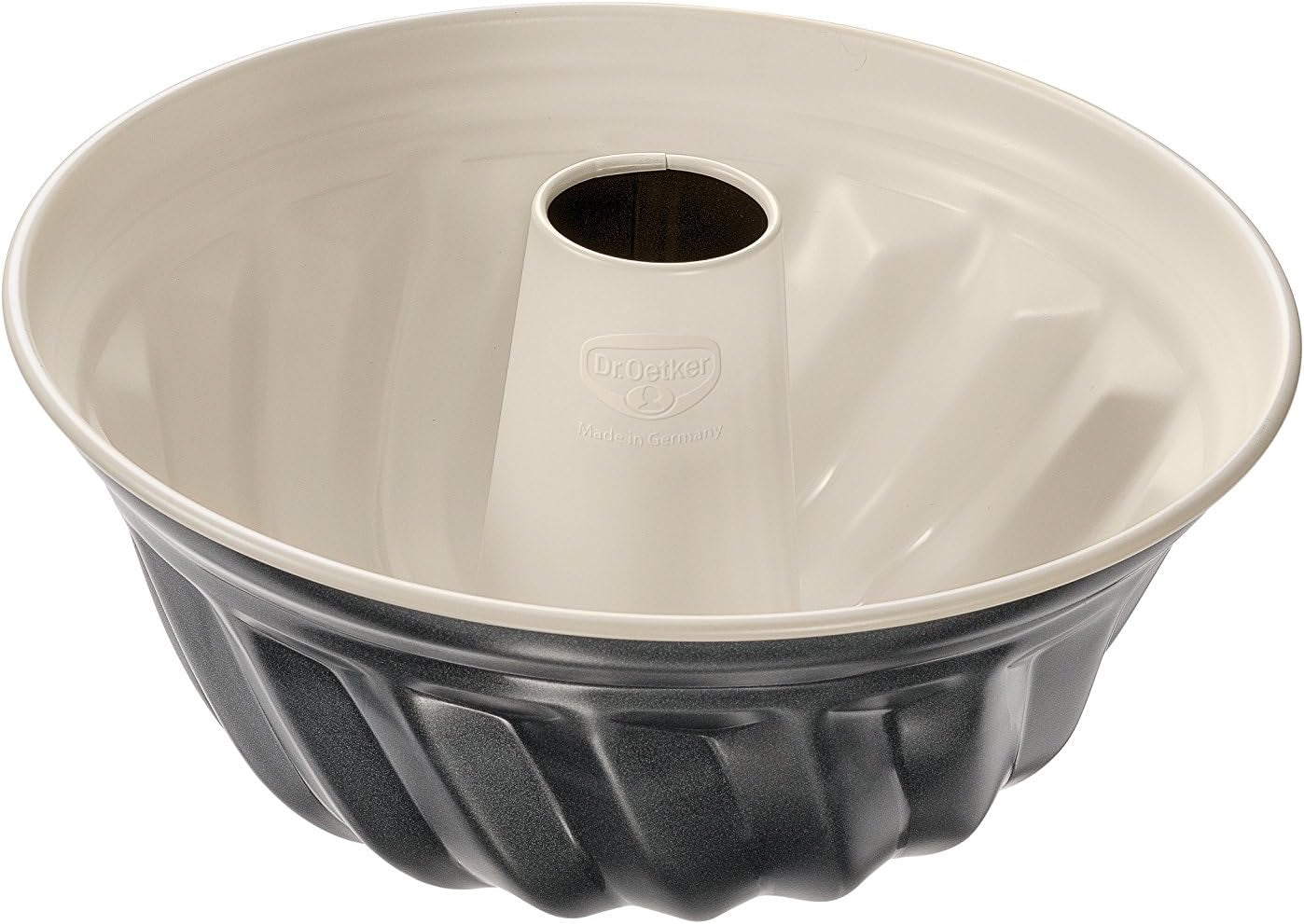 Dr. Oetker Gugelhupfform Ø 22 Cm BACK-TREND, Backform Für Gugelhupf, Runde Bundform Aus Stahl Mit Keramisch Verstärkter Antihaft-Beschichtung (Farbe: Creme/Anthrazit), Menge: 1 Stück Stampi e vassoi per cuocere Naty Shop Gugelhupf 22Cm