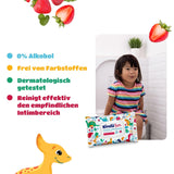 Kindii Fun Carta igienica bagnata - (10X60 pezzi) Carta igienica bagnata - Camomilla, Aloe Vera, Ph neutro, Idrorepellente, Rinfresca la zona intima - 600 pezzi