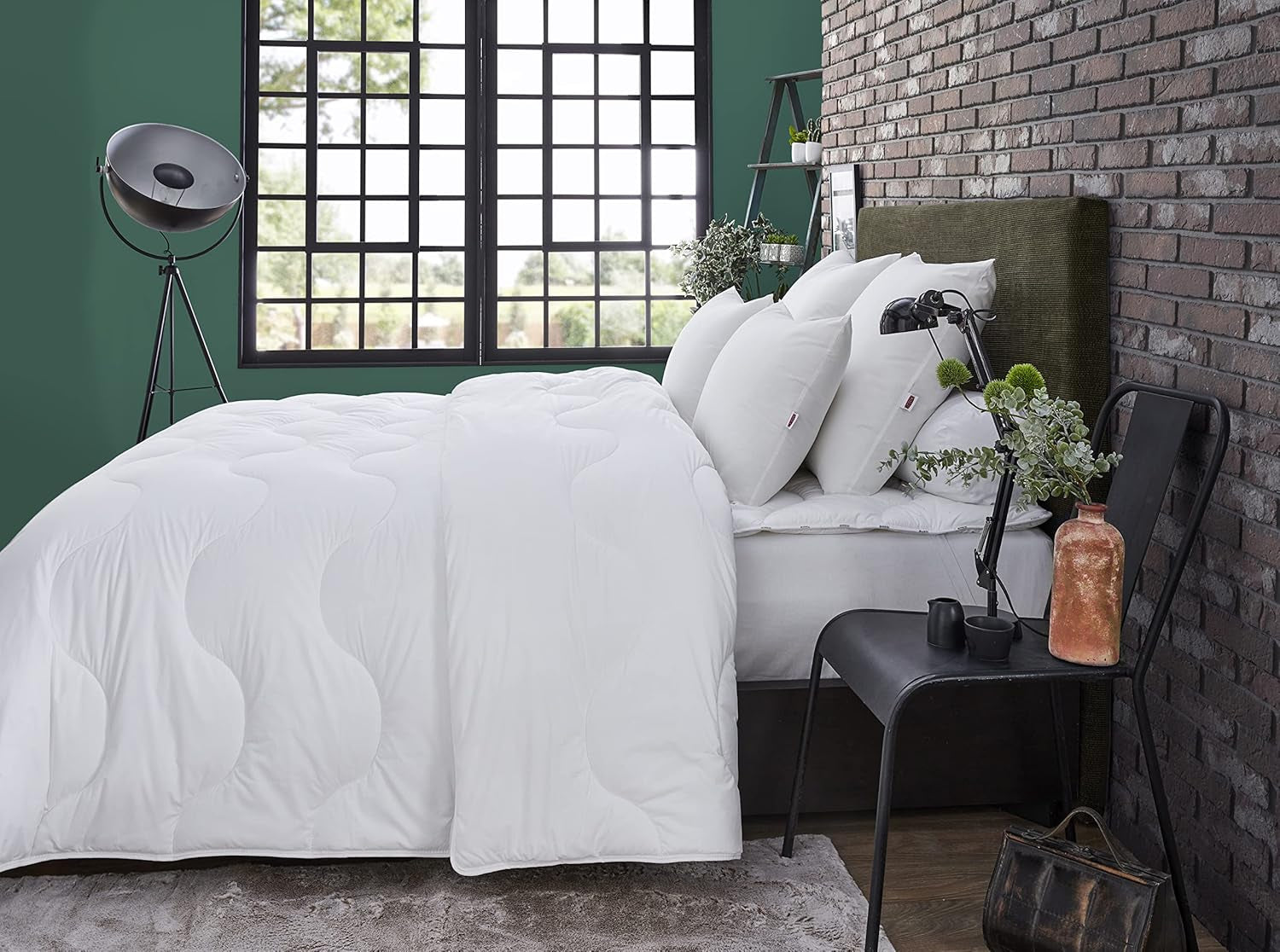 Coperta, Temperata, Sintetico, 220 X 240 Cm, Per letto matrimoniale, Coperta Amazon, Antiacaro e soffice, Fibra riciclata, Lavabile in lavatrice a 40°C Piumini e trapunte Naty Shop