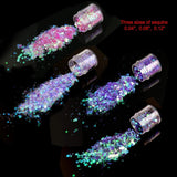 Howaf 12 scatole glitter per unghie viso corpo pennello glitter trucco glitter per unghie occhi labbra capelli decorazione del corpo Halloween Natale Festival mascherata accessori per il trucco