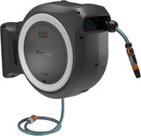 Gardena PowerRoll XXL Solo - Scatola portagomma a parete senza fili: avvolgitubo automatico con tubo da giardino da 40 m, guida tubo e RollControl, alimentato a batteria, resistente ai raggi UV e al gelo (18647-55)