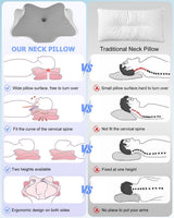 Cuscino ortopedico, Cuscino di supporto laterale, Cuscino di supporto per il collo, Cuscino per il dolore al collo, Cuscino in memory foam, Cuscino ergonomico, Per il supporto laterale della schiena e della pancia - Cuscini ortopedici cervicali a forma di farfalla Naty Shop