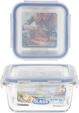 Max Home Confezione da 8 contenitori ermetici in vetro per microonde, portapranzo in vetro, contenitori per alimenti richiudibili, contenitori per alimenti con coperchio trasparente da 550 ml (16538) Scatole per la conservazione degli alimenti Naty Shop