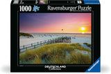 Ravensburger Puzzle 12000690 - Tramonto su Amrum - Puzzle da 1000 pezzi per adulti e bambini a partire da 14 anni, Puzzle sulla spiaggia del Mare del Nord Puzzle Naty Shop