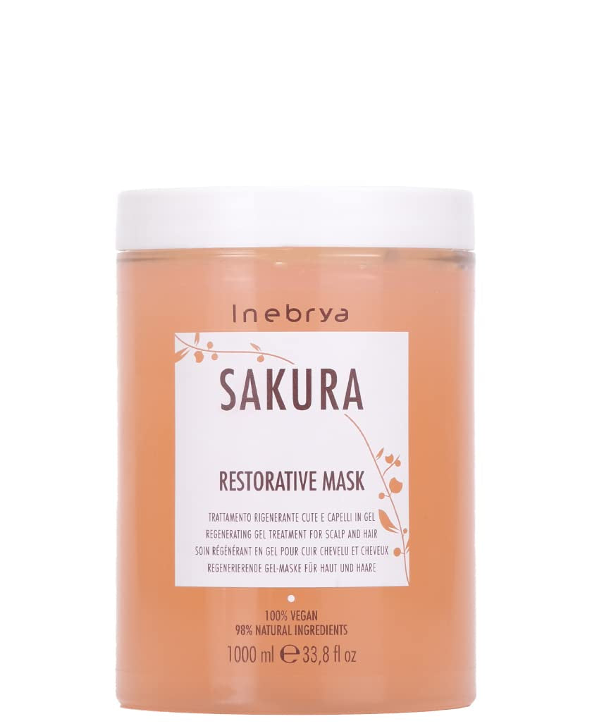 Maschera rigenerante Sakura - Maschera per capelli Naty Shop 1000ML 1,1 L (1 confezione) Sakura
