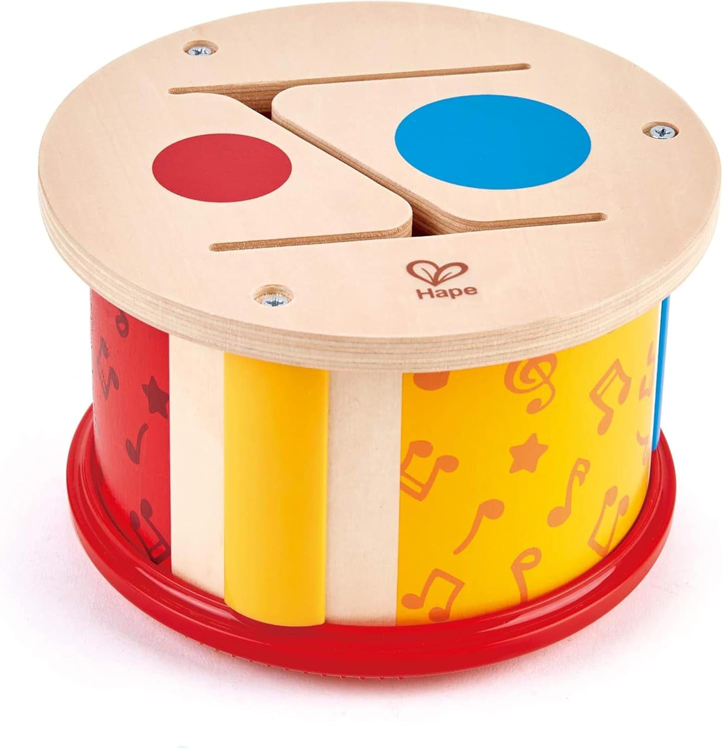 Tamburo di legno a doppia faccia Hape | giocattolo musicale per i più piccoli Jucarii Bebe Naty Shop Titolo predefinito