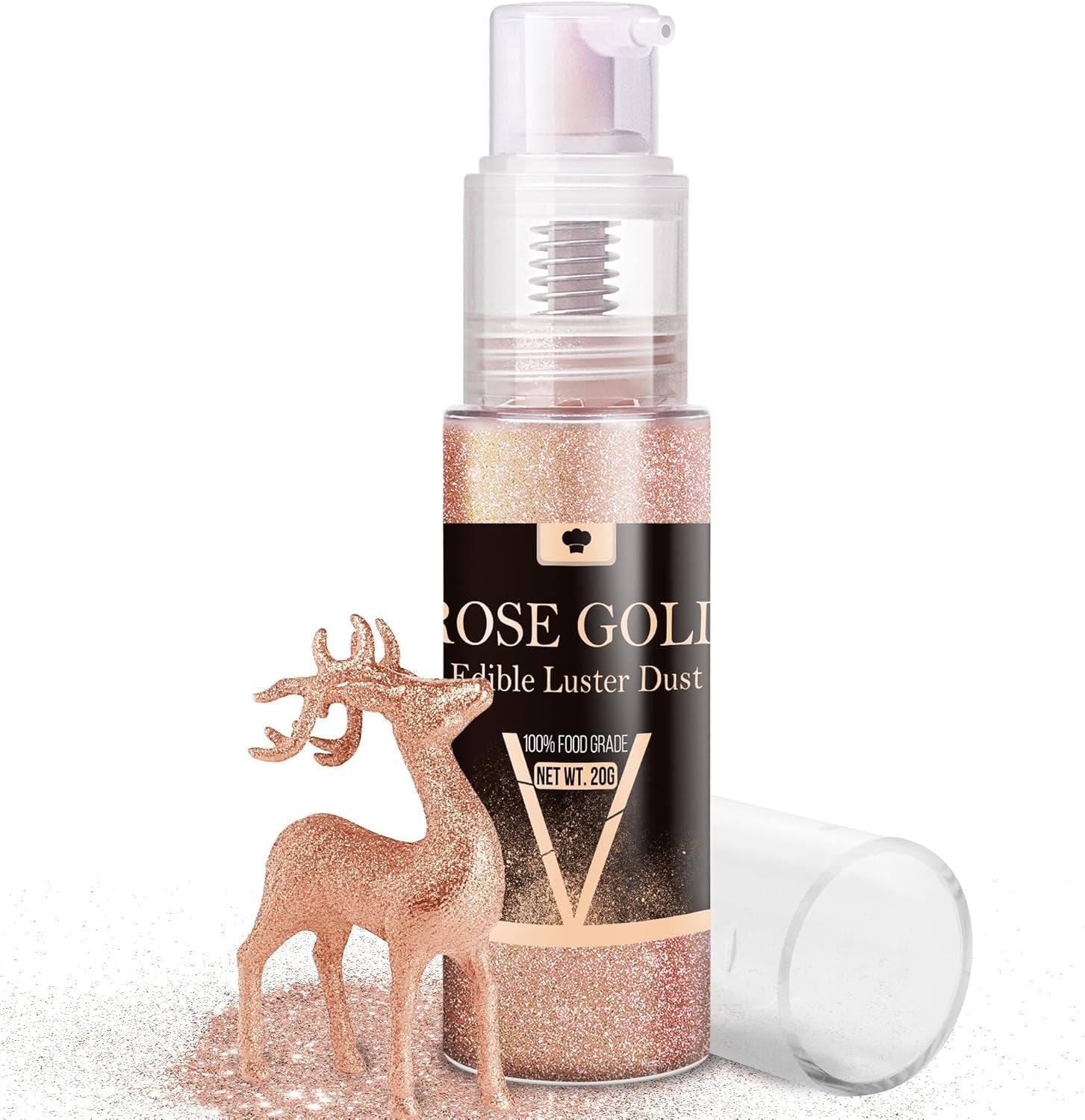 Set spray commestibile con glitter - Polvere glitter iridescente da 20 g per bevande, champagne, torte - Colorante alimentare metallico commestibile per cocktail, vino, liquori, dolci, torte