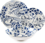 Servizio tavola Excelsa Zen, 18 pezzi, ceramica, bianco e blu