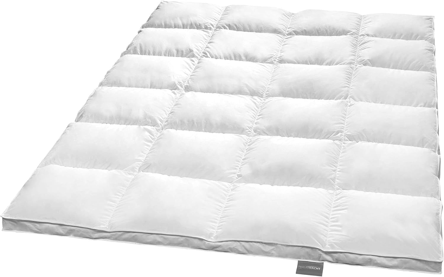 Traumnacht Basic Piumino leggero con nuova piuma bianca (60%) e piume (40%), DIN EN 12934, 135 X 200 cm, certificato Down Pass e Oeko-Tex, prodotto secondo lo standard di qualità tedesco. Piumini e trapunte Naty Shop 90% piumino / 10% piume Coperta invernale molto calda 135 X 200