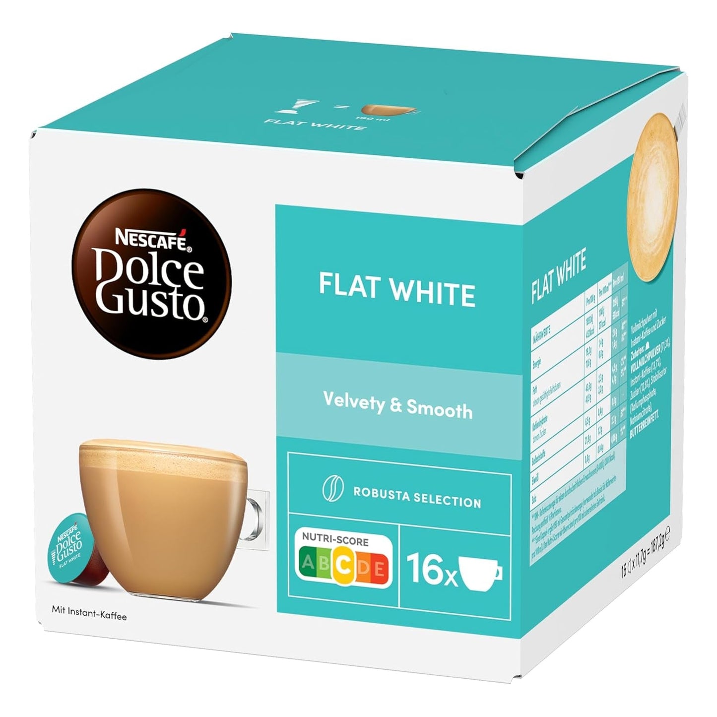 NESCAFÉ DOLCE GUSTO Piatto Bianco Kaffeekapseln 3er Pack (3 x 16 Kapseln)